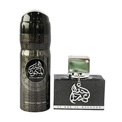 Al Dur Al Maknoon Giftset By Lattafa - perfume for men,EDP 100ml / Deo 200ml