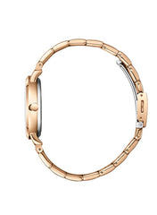 Lee Cooper Women's 2035 Movement Watch, Analog Display and Metal Strap - LC08037.410, Rose Gold