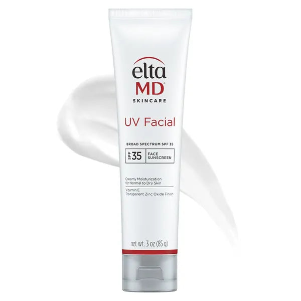 EltaMD UV Facial SPF 30+ Sunscreen Moisturizer Face Lotion, Broad Spectrum Moisturizing Sunscreen with Hyaluronic Acid, Non-Greasy, Mineral-Based Face Sunscreen with Zinc Oxide, 3.0 oz Tube