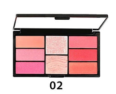 Swiss Beauty Pro Blusher and Highlighter 8 Blush and Highlight Powder In Palette, 15g(ColorSet-02)