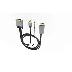 Mowsil VGA to HDMI Cable with Audio, FHD 60Hz, DisplayPort to VGA Cable (2 Meter)