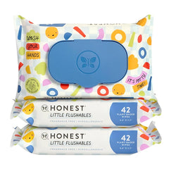 The Honest Company Hypoallergenic Toddler Flushable Wipes, 42 Count
