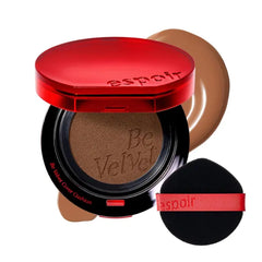 Espoir Be Velvet Cushion Foundation | Quick and Easy Coverage with Long-lasting Color by Zero Oxidation, Velvety Smooth Finish & Lightweight Formula, Vegan, Korean Makeup - 0.46 oz