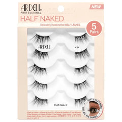Ardell Naked Half Lashes 434 - Delicately Handcrafted Cat Eye False Eyelashes, 5-Pairs, 1-Pack