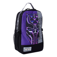 Marvel Black Panther Wakanda Forever Unisex Exclusive Artist Series 18" Laptop Backpack, Black Purple