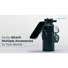 MagSleeve Magnetic Water Bottle – 32oz Insulated Stainless Steel Bottle with Built-in Neodymium Magnet Sleeve for Phone & Accessories