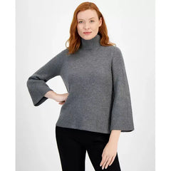 Anne Klein Women's Bell Sleeve Pullover Sweater, Elegant Comfortable Knit Top