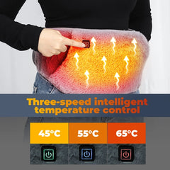 PWING Portable Cordless Heating Pad - Fast Heating Belly Wrap with 3 Heat Levels for Women & Girls
