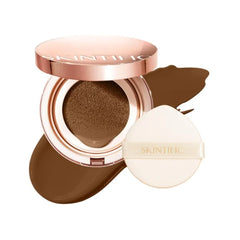 SKINTIFIC Full Coverage Cushion Foundation – Satin Glow, Oil-Control & Waterproof, Buildable Coverage for All Skin Types (25 Shades Collection)