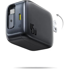 Baseus 45–100W USB-C Retractable & 3-Port Fast Chargers, Foldable PD/PPS Adapter for iPhone, Galaxy, MacBook & iPad