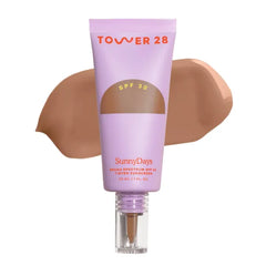 Tower 28 SunnyDays SPF 30 Tinted Moisturizer - 2-in-1 Buildable Coverage Foundation + Mineral Sunscreen for Face - Zinc Oxide, Aloe & Prickly Pear for Sensitive Skin