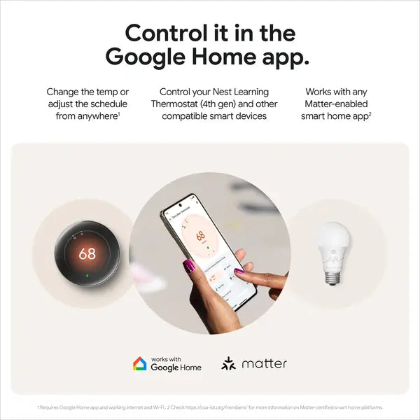 Google Nest Learning Thermostat (4th Gen) + Nest Temperature Sensors (2nd Gen)