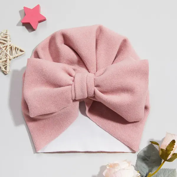 PATPAT Baby / Toddler Solid Bowknot Hat light red