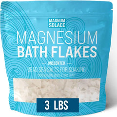 Magnum Solace Magnesium Flakes for Bath Magnesium Chloride Flakes Dead Sea Salts for Soaking