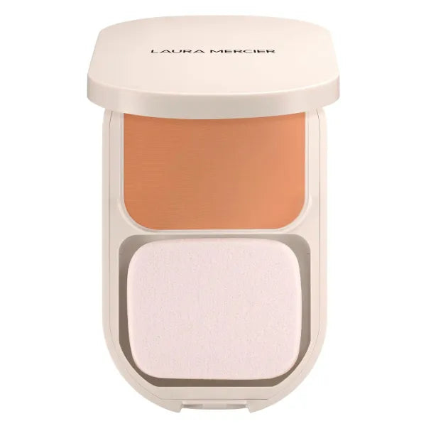Laura Mercier Real Flawless Feather Matte Powder Foundation, Sheer to Medium Coverage, 16 HR Fade-Proof Wear, Hydration & Shine Control, Weightless Face Powder Compact, Hyaluronic Acid Infused