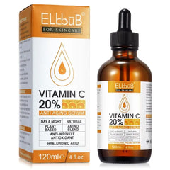 ELBBUB Premium 20% Vitamin C Serum For Face with Hyaluronic Acid, Retinol & Amino Acids - Boost Skin Collagen,Hydrate & Plump Skin, Anti Aging & Wrinkle Facial Serum