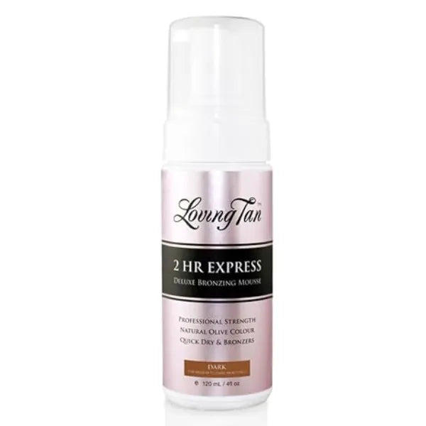 Loving Tan 2 HR Express Self Tanning Mousse, Dark Streak Free, Natural, Professional Sunless Self Tanner Applications per Bottle, Naturally Derived DHA