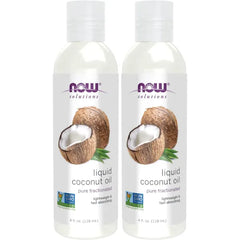 NOW Foods Solutions, Liquid Coconut Oil, Light and Nourishing, Promotes Healthy-Looking Skin and Hair