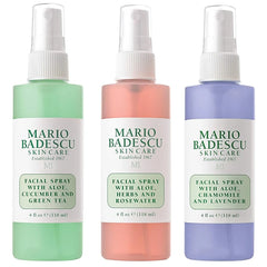 Mario Badescu Facial Spray Collection with Rose Water, Cucumber, Lavender and Orange Blossom, Multi-Purpose Cooling and Hydrating Face Mist for All Skin Types, Dewy Finish