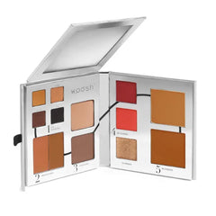 Woosh Beauty, Fold out Face Original Makeup Palette, Travel, All in One, Neutral Cream & Powder