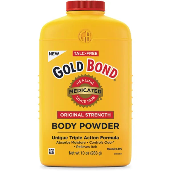 Gold Bond Medicated Original Strength Body Powder – Talc-Free, Anti-Itch, Absorbs & Cools