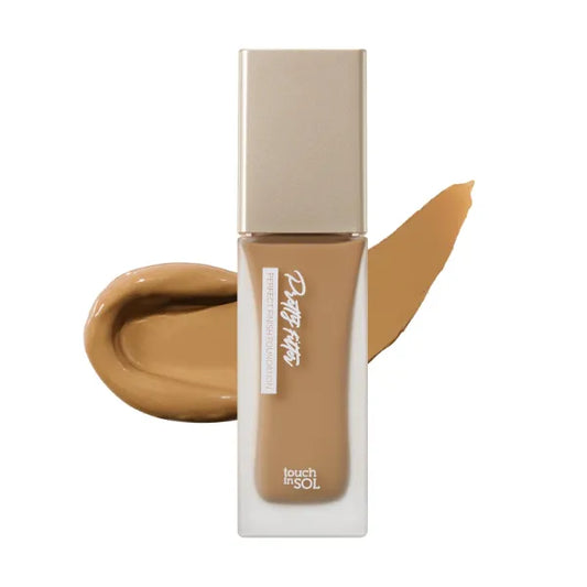 TOUCH IN SOL Pretty Filter Perfect Finish Foundation for Flawless, Natural Look - Lightweight and Full-Coverage Matte Base for All Skin Types, 1.18 fl.oz.