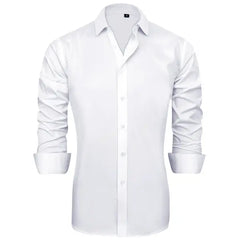 Alimens & Gentle Mens Stretch Cotton Business Shirt Long Sleeve Wrinkle-Free Dress Shirt