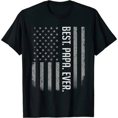 Mens Best Papa Ever US American Flag Shirt Gifts For Father's Day T-Shirt