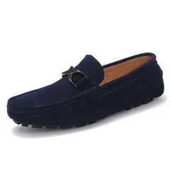 Men's Casual Loafers Slip On Leather Shoes Male Lightweight Driving Shoes Moccasins Classic Penny Loafer Flats Boat Shoes Outdoor Walking Shoes