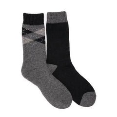 MUK LUKS Men's Wool Blend Boot Socks