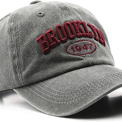 Brooklyn Cap Washed Vintage Baseball Cap Sun Hat for Men and Women