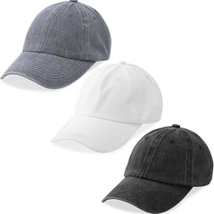 Pack Washed Plain Baseball Cap