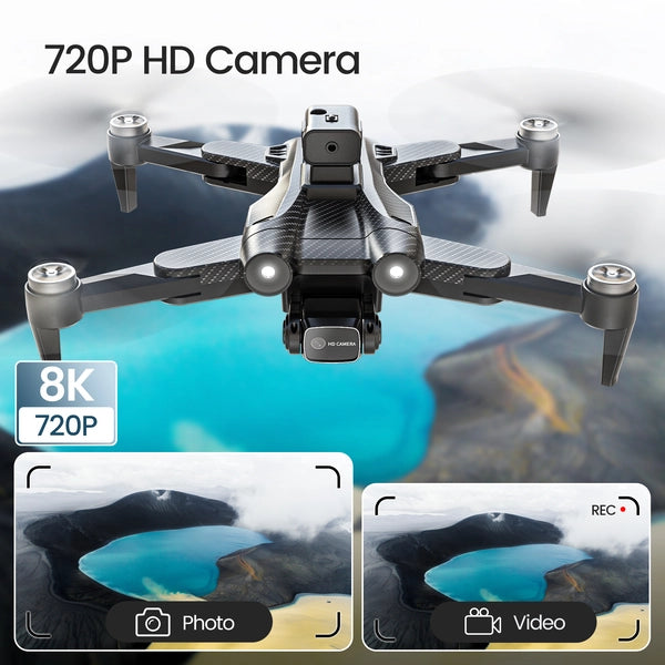 Generic F167 Drone with Camera 8K for Adults and Beginners, FPV RC Quadcopter with Brushless Motor,Optical Flow Sensor,2 Batteries,Black