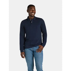 George Men's and Big Men's Pique Polo Shirt with Long Sleeves