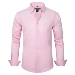 Alimens & Gentle Mens Long Sleeve Button Up Shirt Formal Dress Shirts Regular Fit