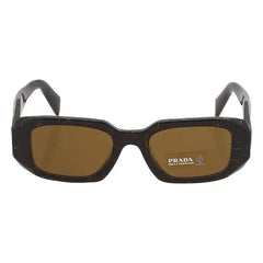 Prada PR 17WS Plastic Womens Rectangle Sunglasses Black 49mm Adult