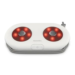 Homedics MaxComfort Shiatsu Foot Massager, Rotating Shiatsu Massage Nodes with Soothing Heat - White