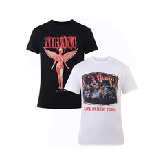 Nirvana Men's & Big Men's Smiley Graphic Tees with Short Sleeves