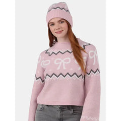No Boundaries Fairisle Jacquard Pullover and Beanie Set