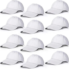 Jecery 12 Pcs Baseball Caps for Women Men Washed Baseball Hat Adjustable Cotton Sports Caps for Adults Outdoor Activities
