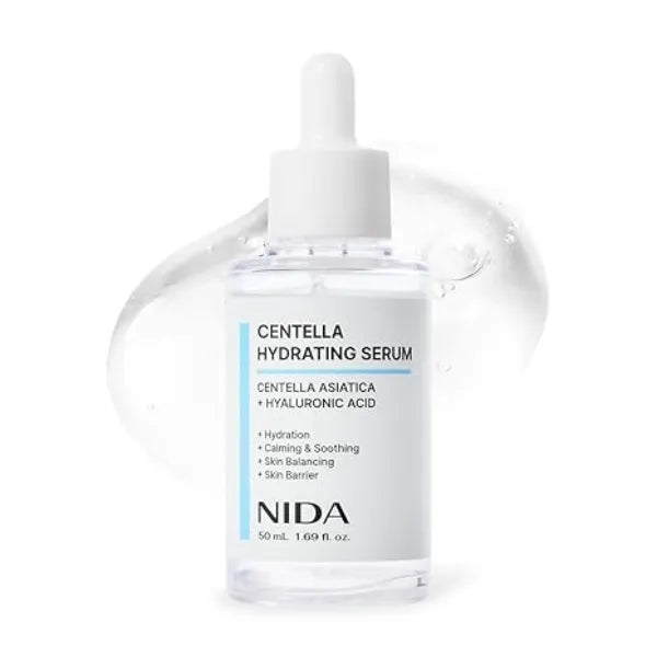 NIDA Centella Hydrating Serum Centella Asiatica, Hyaluronic Acid Hydration, Calming & Soothing, Skin Balancing, Skin Barrier 1.69 fl. oz., 50ml