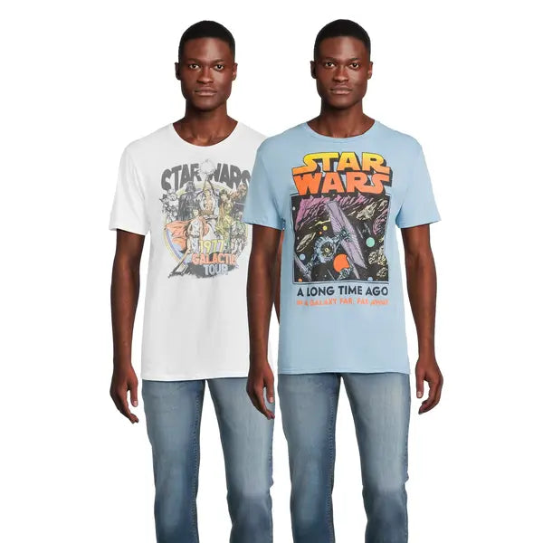 Star Wars Men's Vintage Graphic Tee, 2-Pack