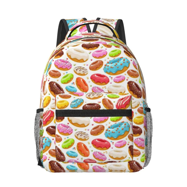 Rocae Color Donut for Comfortable Student Backpack - Lightweight ,Durable School Bag Ideal for Middle School, High School, and College