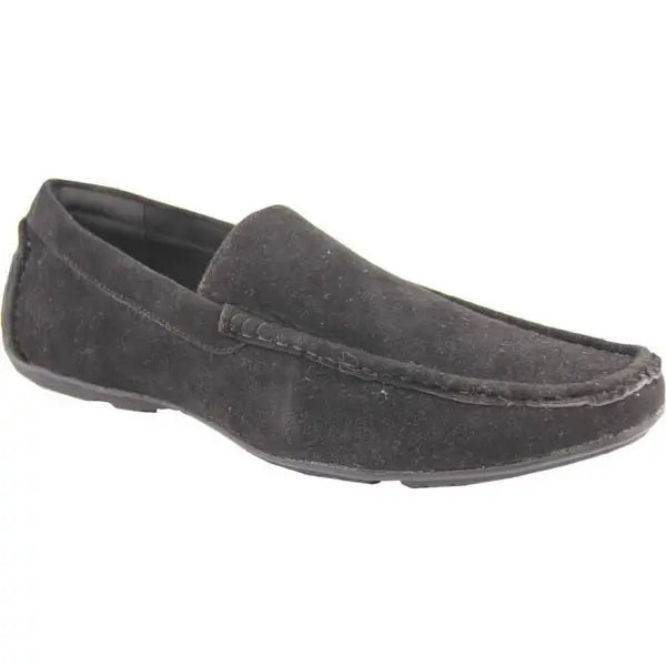 Bravo Bland Men Black Suede Leather Casual Driving Moccasins Loafers 8.5M
