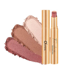 O'CHEAL 3 Color Gradient Eyeshadow Stick Matte Shimmer Waterproof Long-lasting Crease-proof & easy to apply, suitable for dailymakeup touch-ups, Eye shadow pen for Make Up