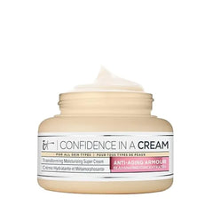 IT Cosmetics Confidence in a Cream Hydrating & Anti Aging Face Moisturizer, Visibly Reduces Fine Lines & Wrinkles, Up To 48H Hydration, Repairs Skin Barrier, Squalane & Ceramides, For All Skin Types