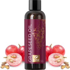 Maple Holistics Pure Grapeseed Oil for Skin Care - Cold Pressed Grape Seed Oil Liquid for Skin with Moisturizing Carrier Oil for Essential Oils Mixing - Natural Vitamin E Anti Aging Body Oil for Dry Skin and Hair