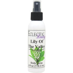 Eclectic Lady Lily Of The Valley Body Spray, 2 ounces, Body Mist for Women with Clean, Light & Gentle Fragrance, Cologne with Soft, Subtle Aroma For Daily Use