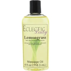 Eclectic Lady All Natural Lemongrass Massage Oil Eclectic Lady 100% Natural Ingredients with Sweet Almond & Jojoba Oil, Relaxing Scent for Men & Women