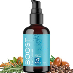 Maple Holistics Volumizing Biotin Hair Serum for Men & Women - Caffeine Serum for Hair and Scalp Care with Peppermint Black Castor & Rosemary Oil for Enhanced Volume Shine & Hydration - Vegan & Cruelty Free